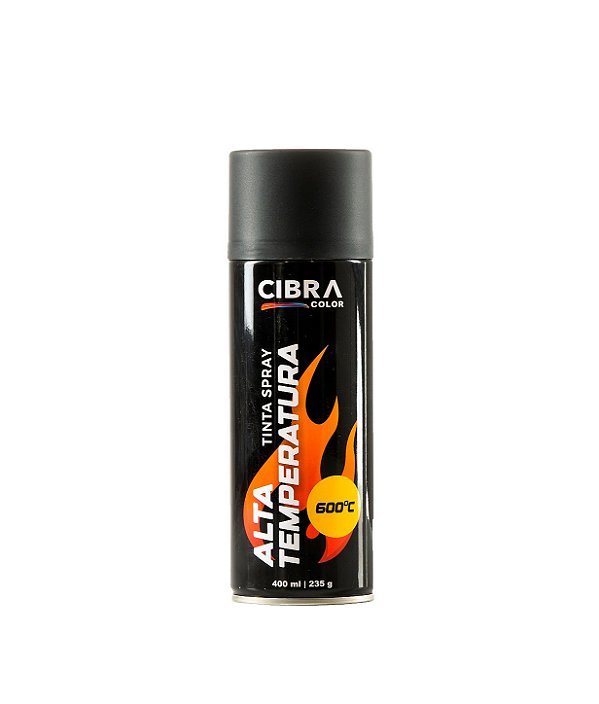 TINTA SPRAY ALTA TEMPERATURA PRETO 250G/400ML