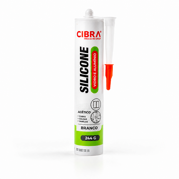 SILICONE ACETICO VIDRO E ALUMINIO BRANCO 240G