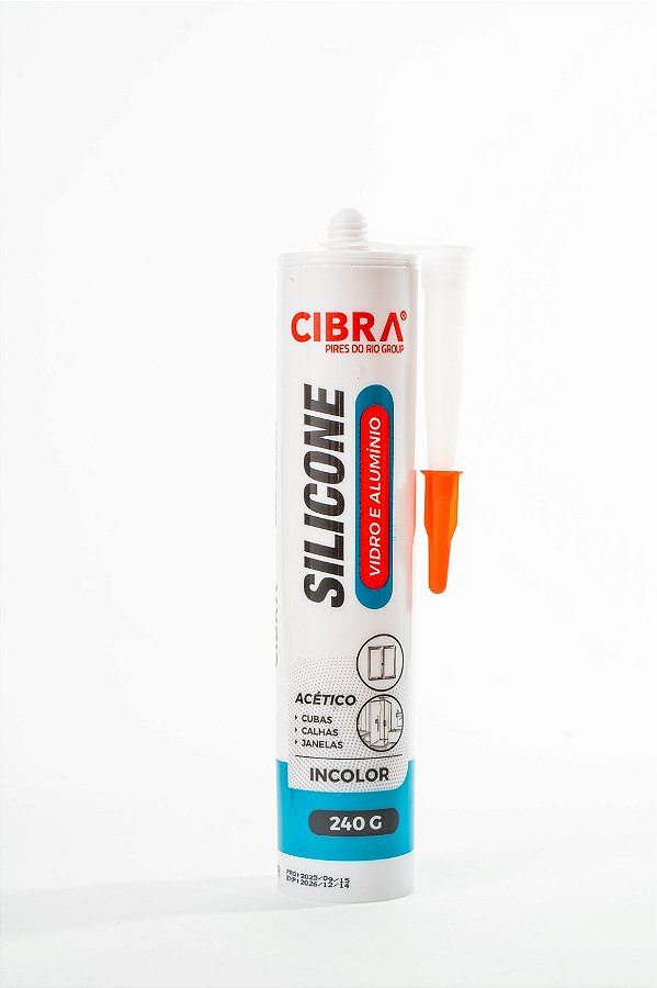 SILICONE ACETICO VIDRO E ALUMINIO INCOLOR 240G