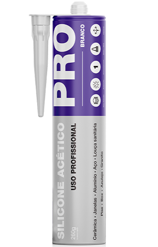SILICONE ACETICO PROFISSIONAL BRANCO 260G
