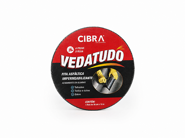 FITA ASFÁLTICA IMPERMEABILIZANTE 30CMX10CM