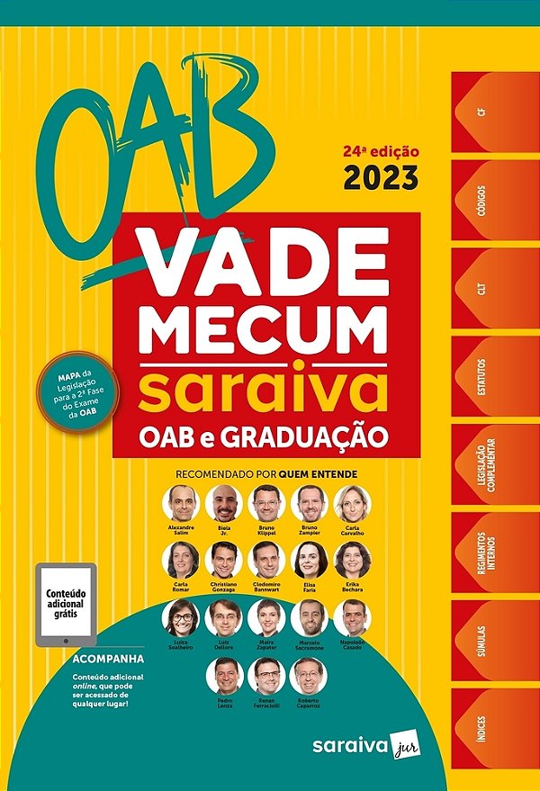 Vade Mecum Saraiva Oab E Graduação - 24ª Edição 2023