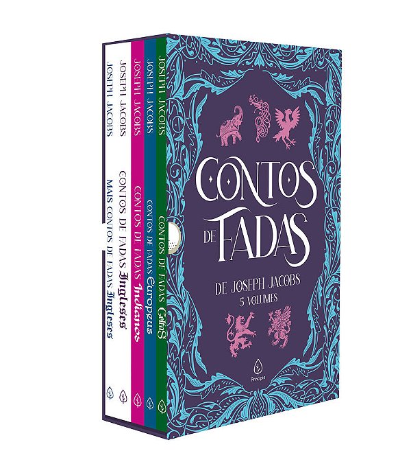 Box Contos De Fadas De Joseph Jacobs Com 5 Marcadores De Páginas-..