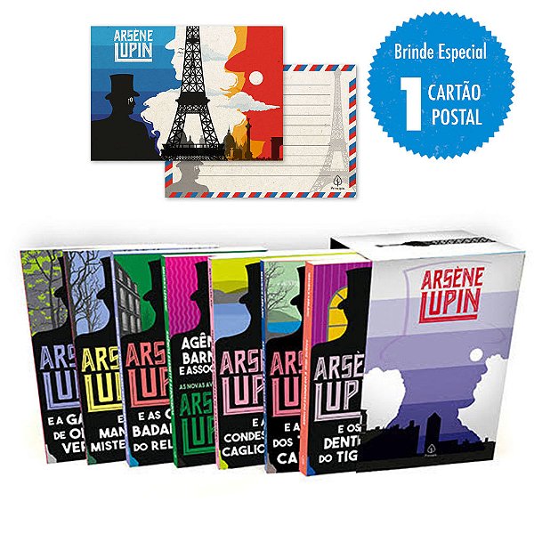 Lupin II - Box Com 7 Livros Com Cartão Postal-..