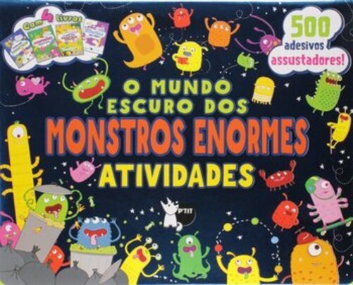 O Mundo Escuro Dos Monstros Enormes - Livros (4) Com Adesivos