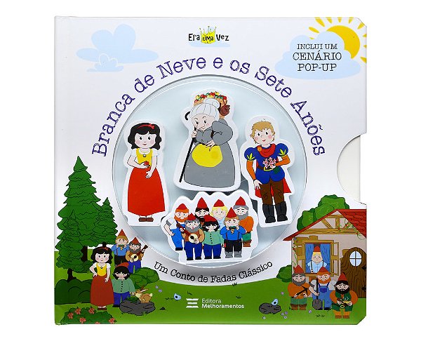 Branca De Neve E Os Sete Anões (Livro + Cenário Pop-Up + 4 Personagens De Madeira) Um Conto De Fadas Clássico..-