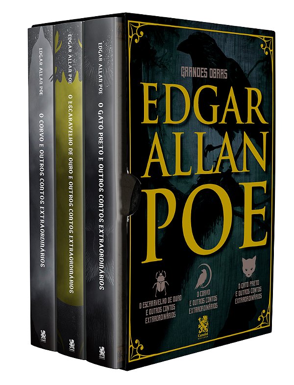 Grandes Obras De Edgar Allan Poe - Box Com 3 Livros..-