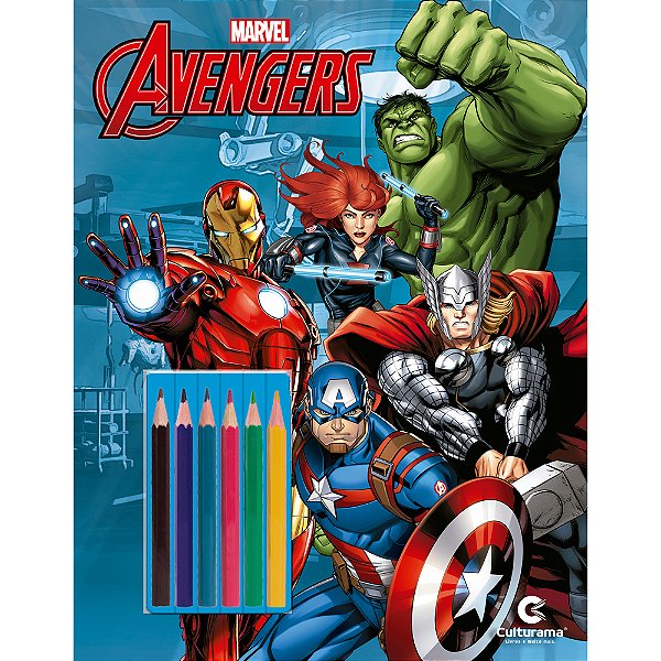 Vingadores Ler E Colorir Com Lapis