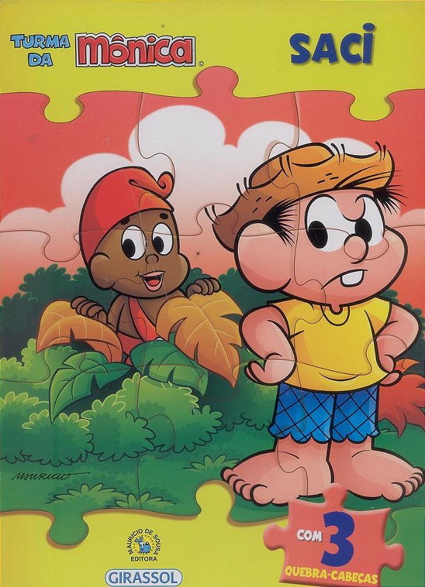 Turma Da Mônica Livro Quebra-Cabeça -Saci – Com 3 Quebra-Cabeças..-