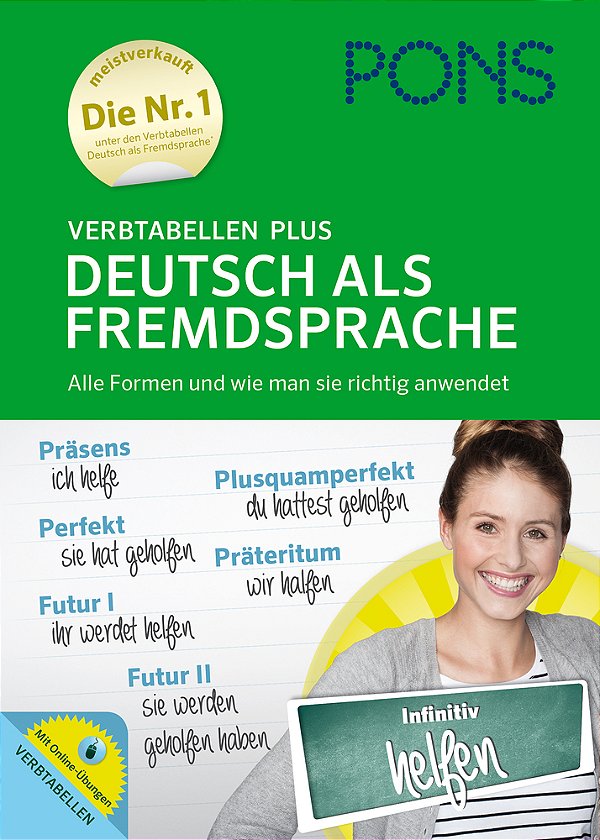 Pons Verbtabellen Plus - Deutsch Als Fremdsprache - Buch Mit Online-Übungen-..