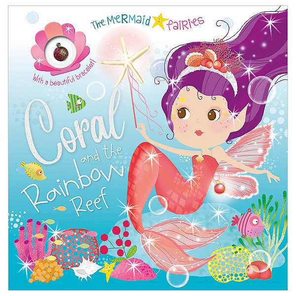Coral And The Rainbow Reef - Mermaid-Themed Story Book With An Ocean Charm Bracelet-..