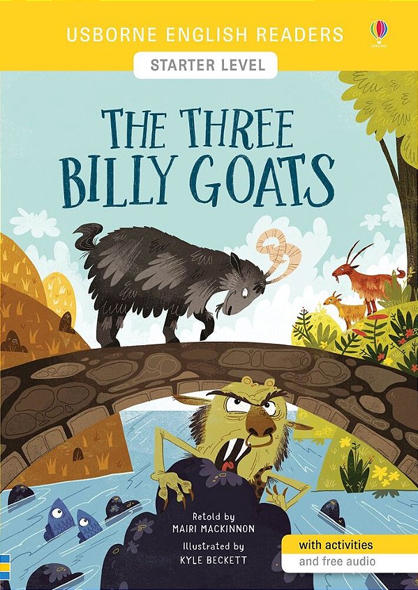 The Three Billy Goats - Usborne English Readers - Level Starter - Book With Activities And Free Audio