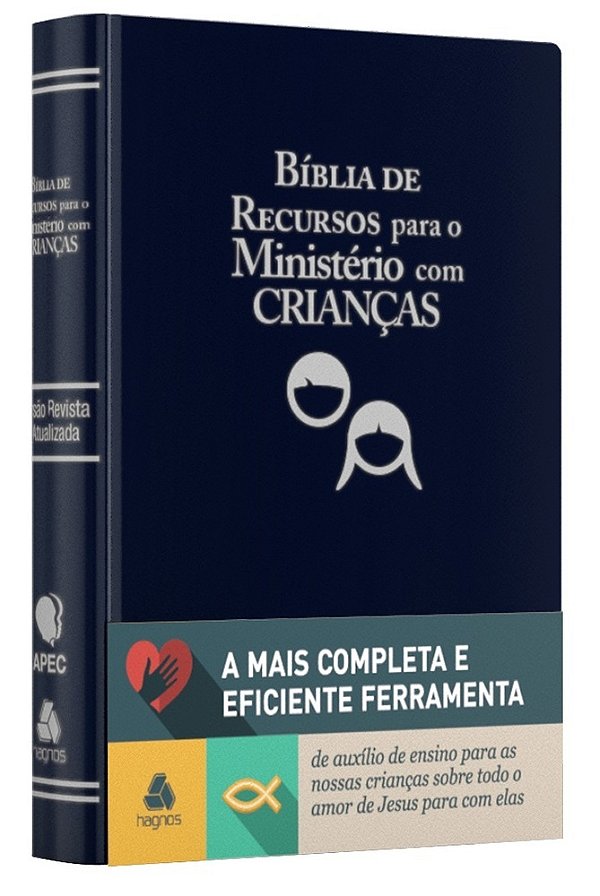 Bíblia De Recursos Para O Ministério Com Crianças - Apec - Luxo Pu Azul