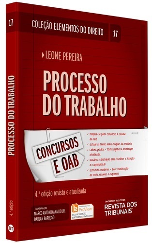 Elementos Do Direito - Processo Do Trabalho - Volume 17 - 4ª Edição..-