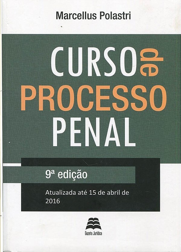Curso De Processo Penal - 9ª Edição..-
