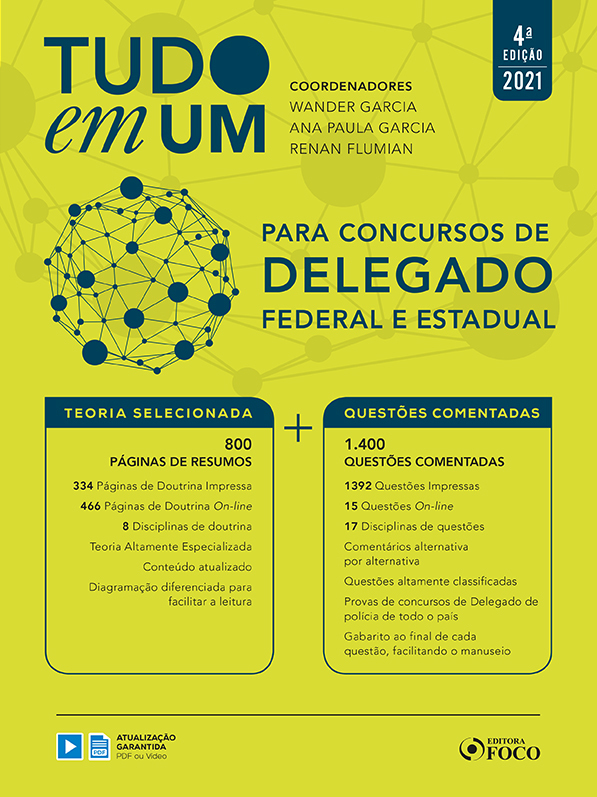 Tudo Em Um Para Concursos De Delegado Federal E Estadual - 4ª Ed - 2021..-