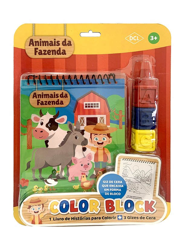 Color Block - Animais Da Fazenda..-