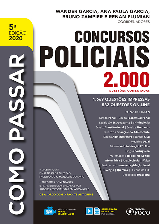 Como Passar Em Concursos Policiais - 2.000 Questões Comentadas - 5ª Ed - 2020..-