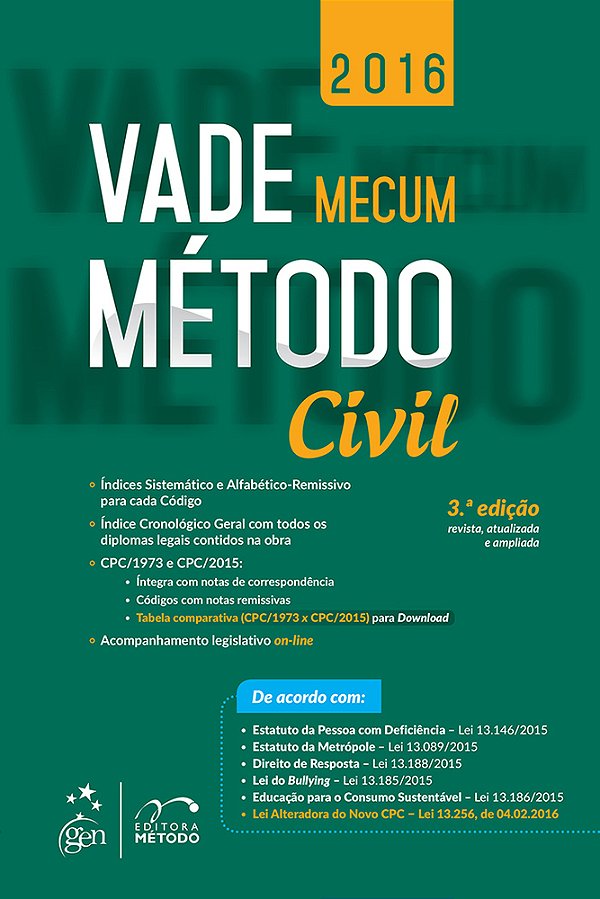 Vade Mecum Método Cívil - 3ª Edição..-
