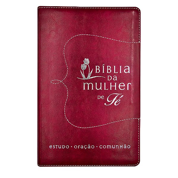 Bíblia Da Mulher De Fé, Nvi, Couro Soft, Vermelho..-