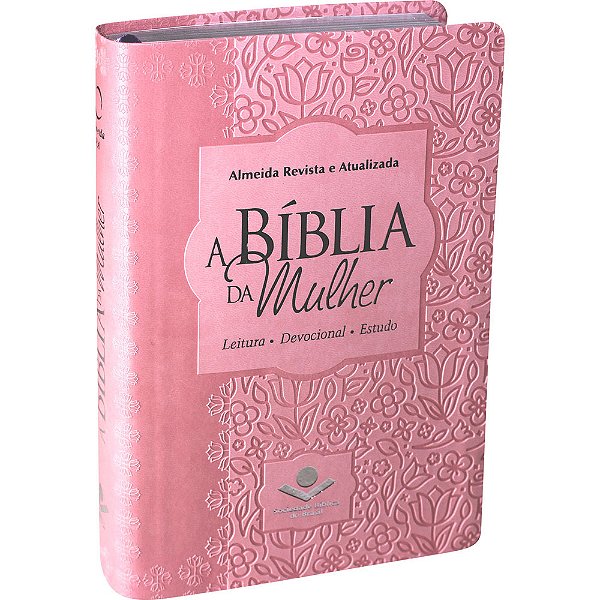 A Bíblia Da Mulher - Couro Sintético Rosa Claro Tamanho Médio Almeida Revista E Atualizada (Ara)