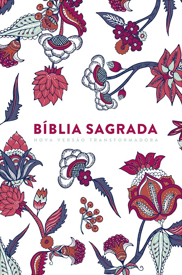 Bíblia Nvt Letra Grande - Indian Flowers Branca Capa Soft Touch