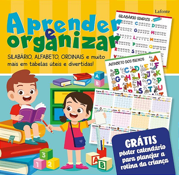Aprender E Organizar Poster- Brochura -Silabário, Alfabeto, Ordinais E Muito Mais Em Tabelas Úteis E Divertidas!-..