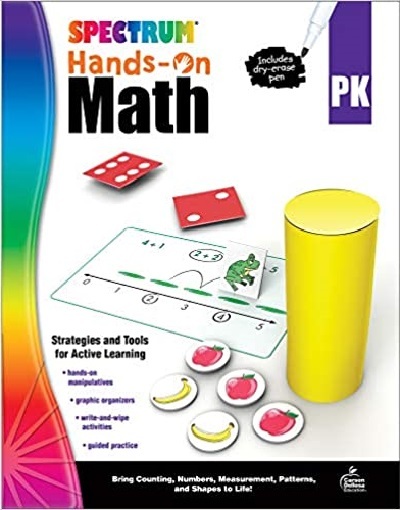 Spectrum Hands-On Math Workbook Grade Pk Paperback-..