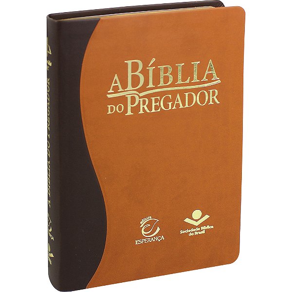 A Bíblia Do Pregador - Capa Couro Sintético Marrom Claro E Marrom Escuro Almeida Revista E Corrigida (Arc) Com Letras Vermelhas