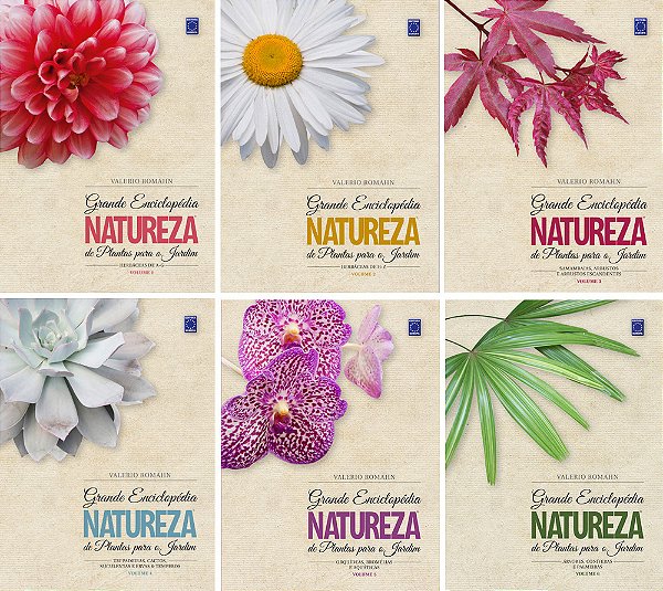 Coleção Grande Enciclopédia Natureza De Plantas Para O Jardim (6 Volumes)