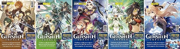 Superpôster Game Master - Genshin Impact - Arte A+b+c+d+e