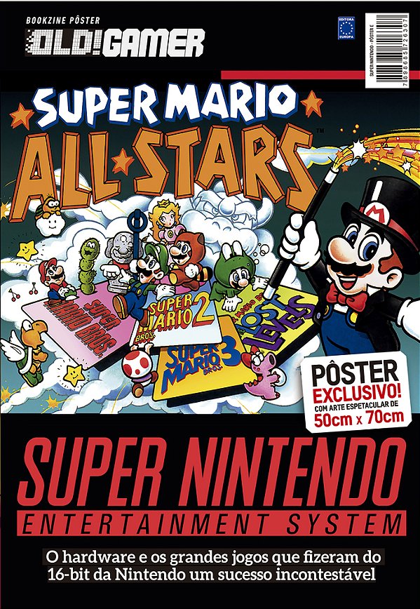 Superpôster Old! Gamer - Super Nintendo: Arte E (Super Mario All Stars)