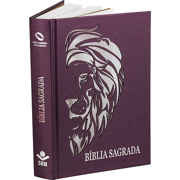 Bíblia Sagrada Letra Grande - Capa Corte Vazado Leão Nova Almeida Atualizada (Naa)