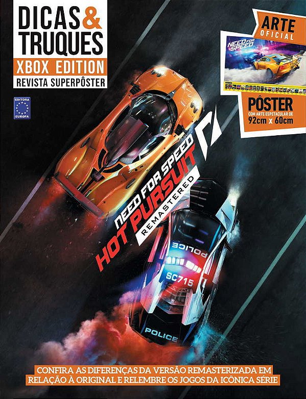 Superpôster Dicas E Truques Xbox Edition - Nfs Hot Pursuit Remastered