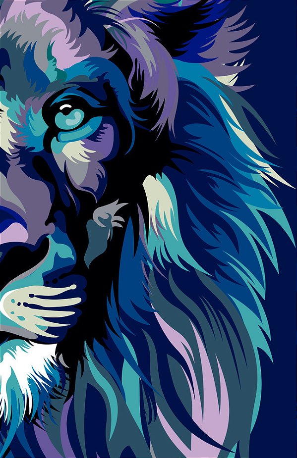 Bíblia Nvt Lion Colors Cool Slim - Letra Maior Nova Versão Transformadora