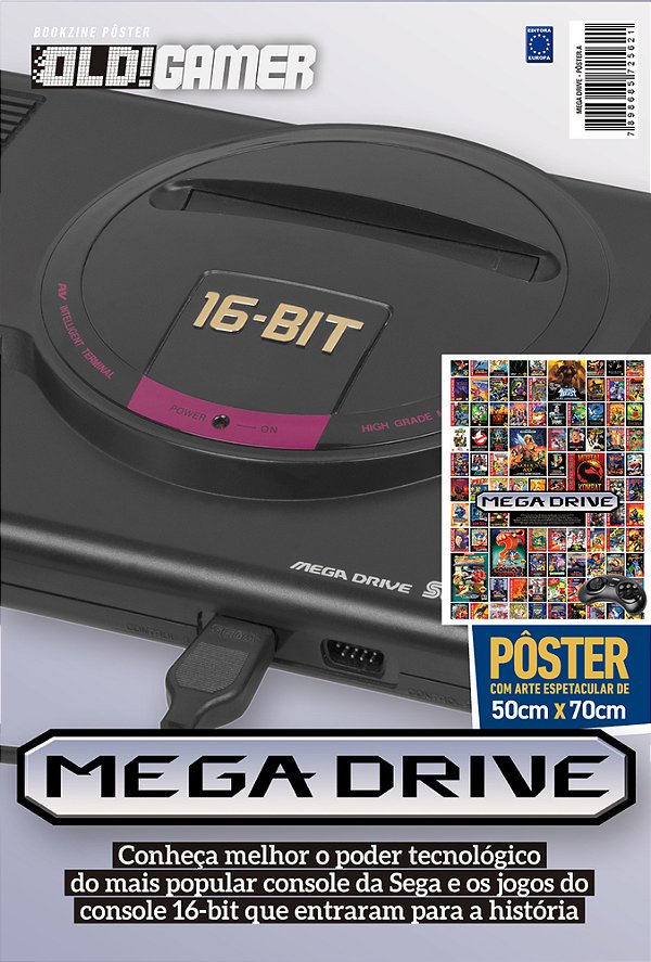 Superpôster Old! Gamer - Mega Drive - Arte A - Grandes Sucessos