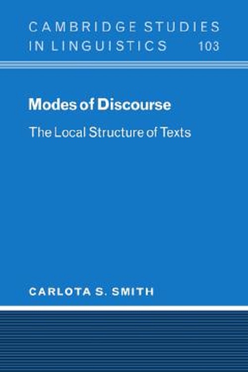 Modes Of Discourse - The Local Structure Of Texts