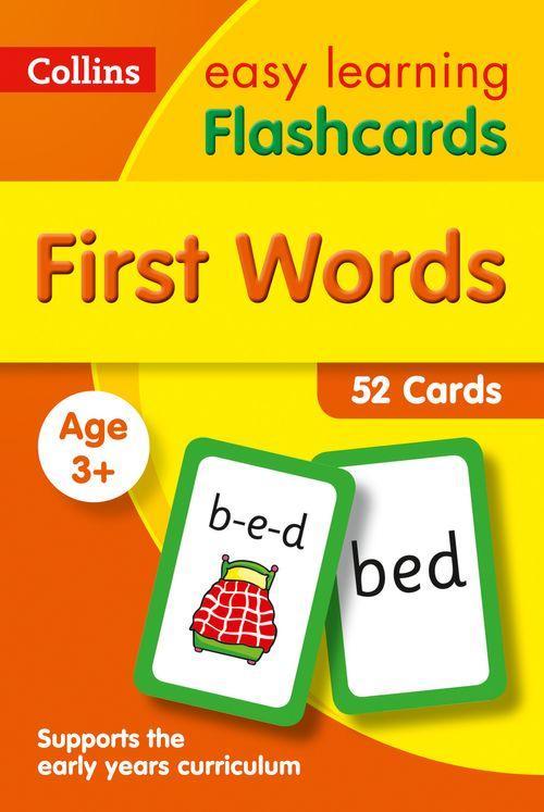 Collins Easy Learning - First Words Flashcards - 52 Cards - Age 3+-..
