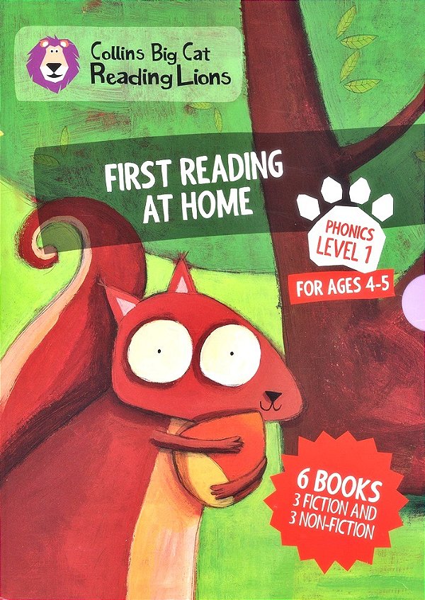 First Reading At Home - Collins Big Cat Reading Lions - Level 1 - Box Set With 6 Books-..