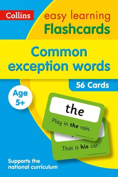 Common Exception Words Flashcards - Collins Easy Learning KS1 - 56 Cards - Age +5-..
