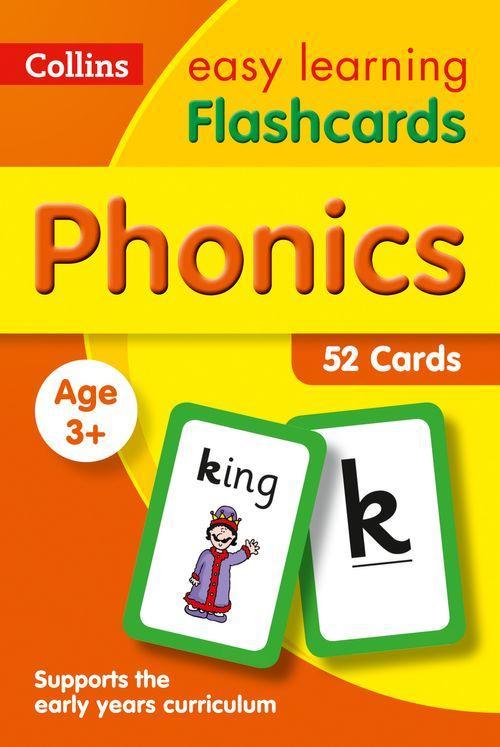 Collins Easy Learning - Phonics Flashcards - 52 Cards - Age 3+-..