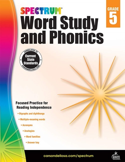 Spectrum Word Study & Phonics Grade 5 - Workbook-..