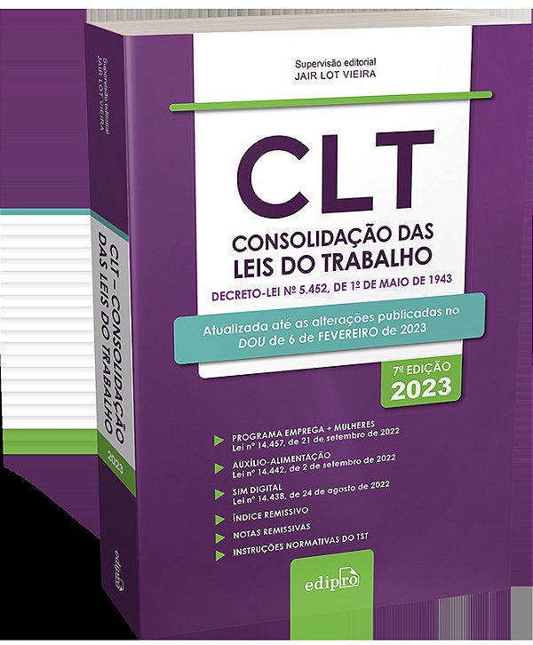 Clt 2023 Consolidação Das Leis Do Trabalho - Míni