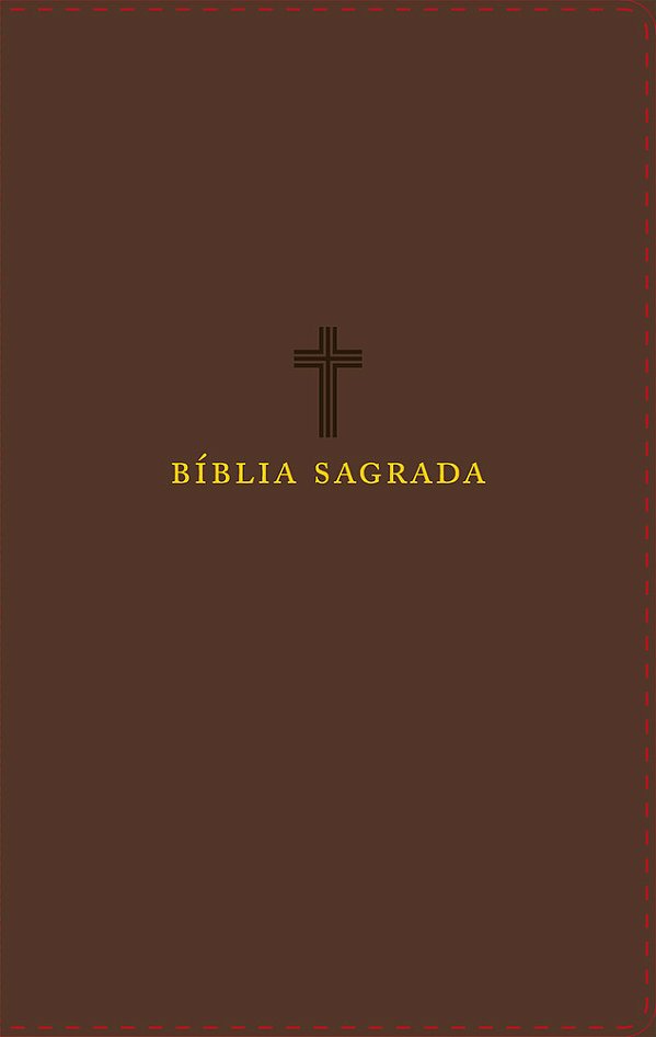 Bíblia Nvi, Couro Soft, Marrom, Letras De Jesus Em Vermelho