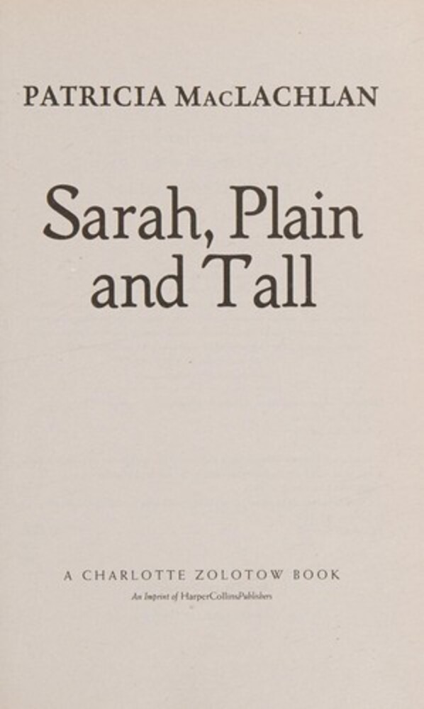 Sarah, Plain And Tall-..