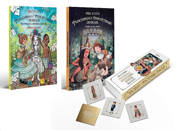 Kit Princesinhas E Principezinhos Do Brasil - Livro Texto E Livro Para Colorir – Com Jogo Da Memória
