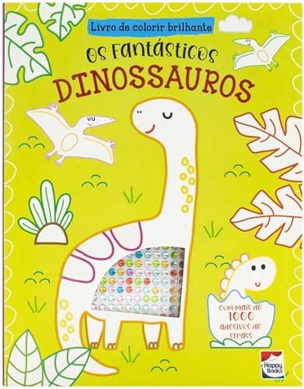 Livro De Colorir Brilhante: Dinossauros