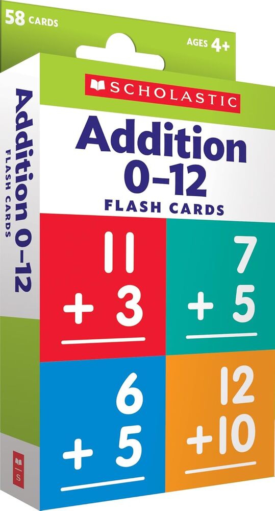 Addition 0-12 - Scholastic Flash Cards