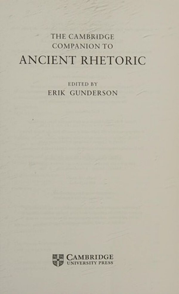 The Cambridge Companion To Ancient Rhetoric-..