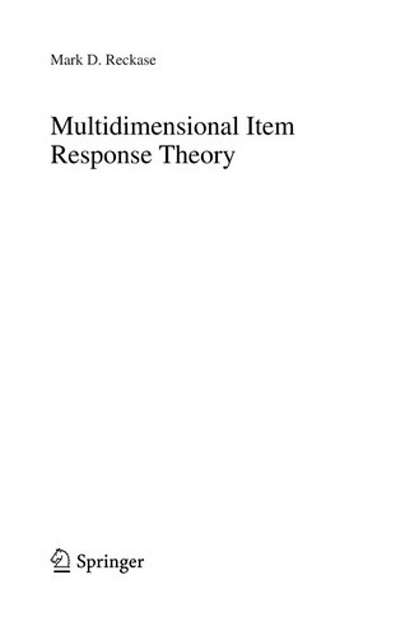 Multidimensional Item Response Theory. -..